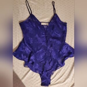 Victoria’s Secret Gold Label Purple Teddy Bodysuit Size L